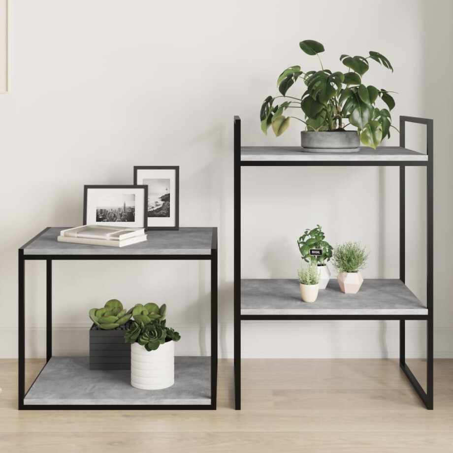 vidaXL Wandschappen 8 st 40x50x1,5 cm bewerkt hout betongrijs vidaXL Wandschappen 8 st 40x50x1,5 cm bewerkt hout betongrijs afbeelding 1