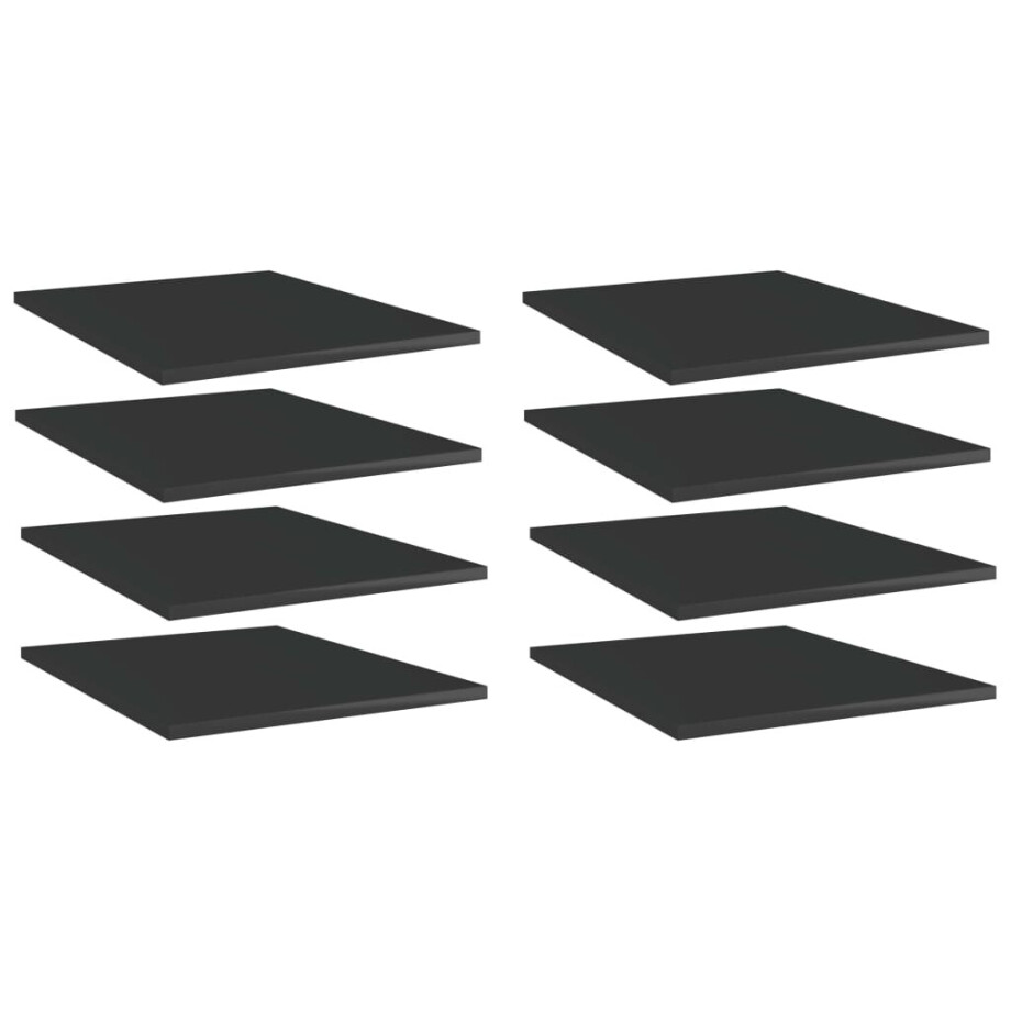 vidaXL Wandschappen 8 st 40x50x1,5 cm bewerkt hout hoogglans zwart vidaXL Wandschappen 8 st 40x50x1,5 cm bewerkt hout hoogglans zwart afbeelding 1