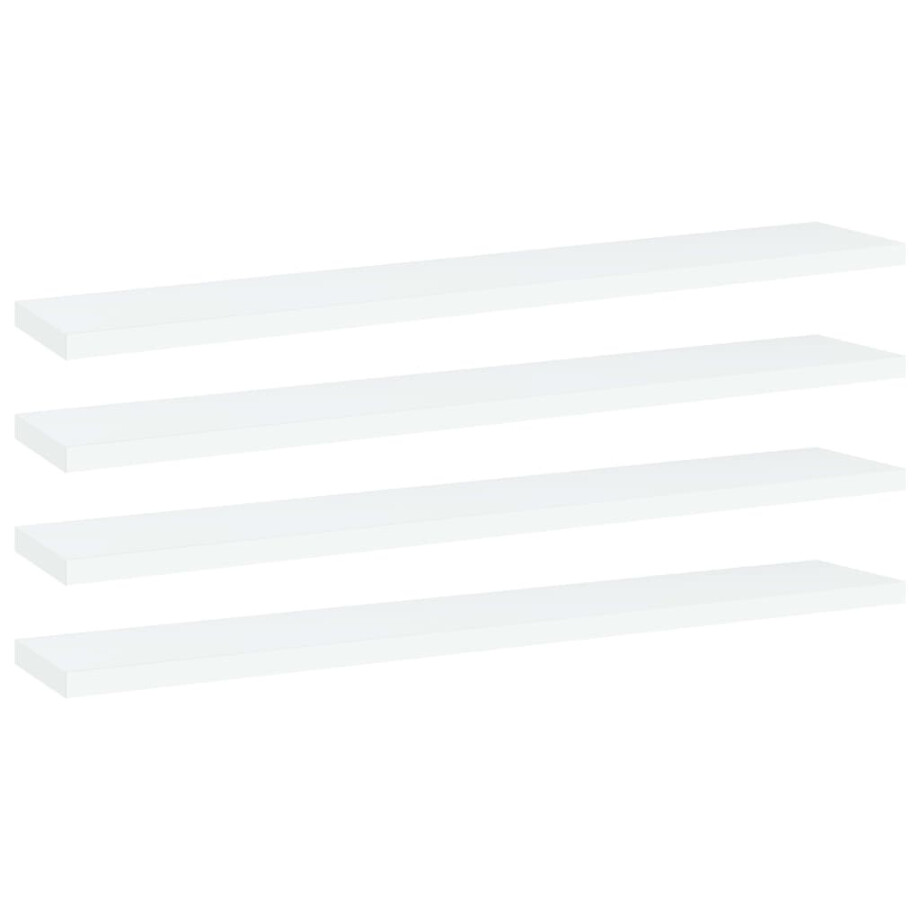 vidaXL Wandschappen 4 st 60x10x1,5 cm bewerkt hout wit vidaXL Wandschappen 4 st 60x10x1,5 cm bewerkt hout wit afbeelding 1