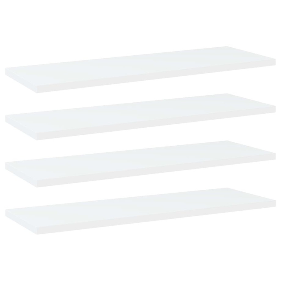 vidaXL Wandschappen 4 st 60x20x1,5 cm spaanplaat wit afbeelding 1