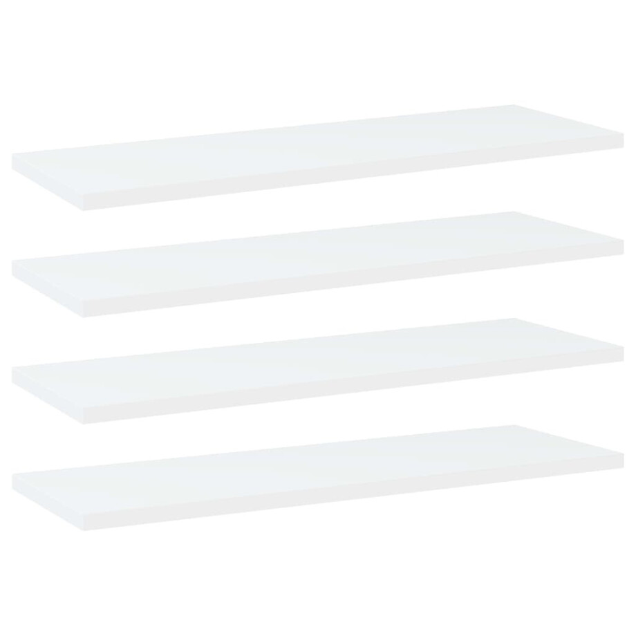 vidaXL Wandschappen 4 st 60x20x1,5 cm bewerkt hout wit afbeelding 1