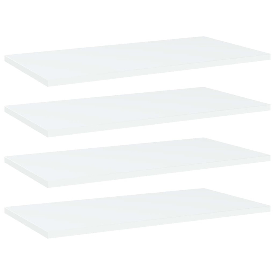 vidaXL Wandschappen 4 st 60x30x1,5 cm spaanplaat wit afbeelding 1