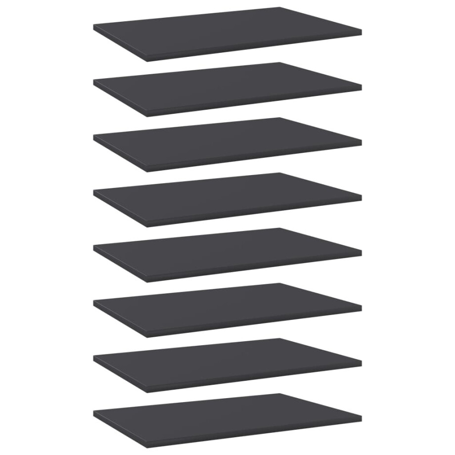 vidaXL Wandschappen 8 st 60x40x1,5 cm spaanplaat grijs vidaXL Wandschappen 8 st 60x40x1,5 cm spaanplaat grijs afbeelding 1