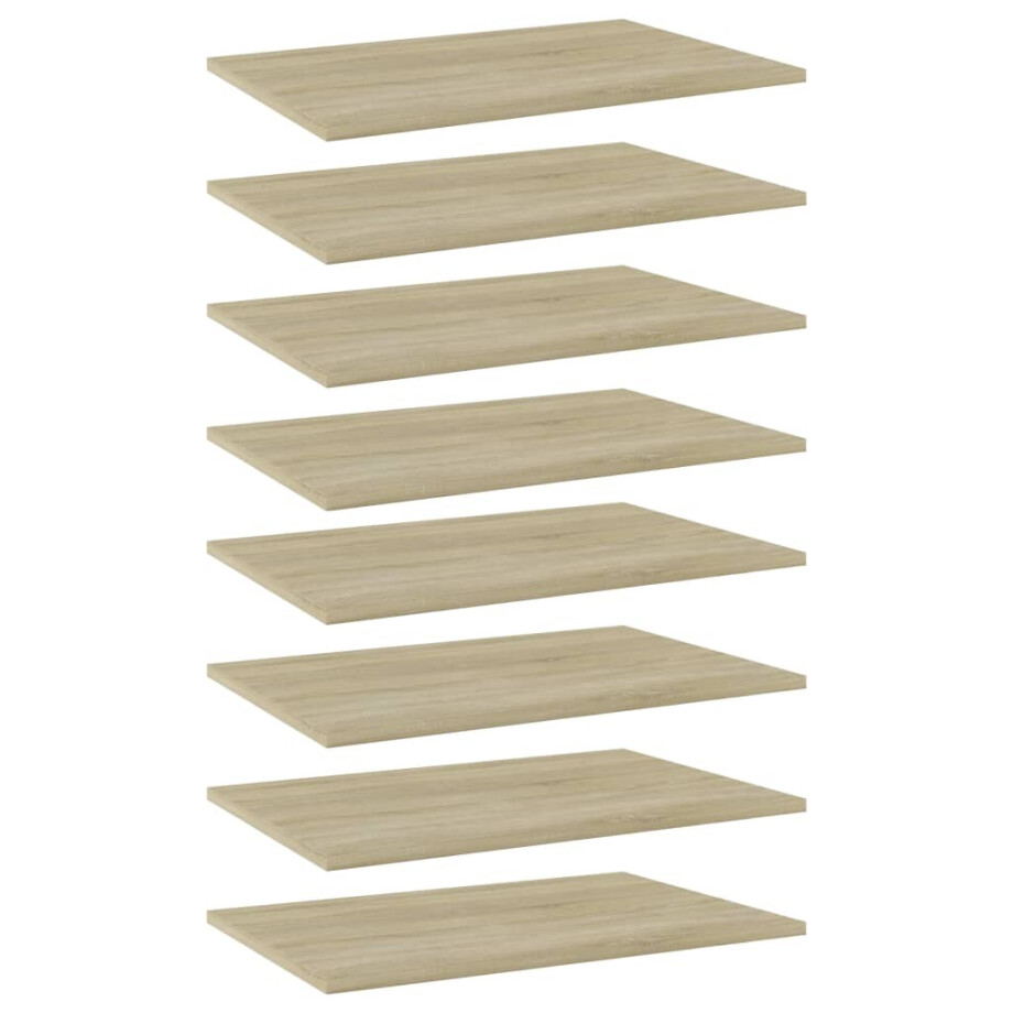vidaXL Wandschappen 8 st 60x40x1,5 cm spaanplaat sonoma eikenkleurig vidaXL Wandschappen 8 st 60x40x1,5 cm spaanplaat sonoma eikenkleurig afbeelding 1