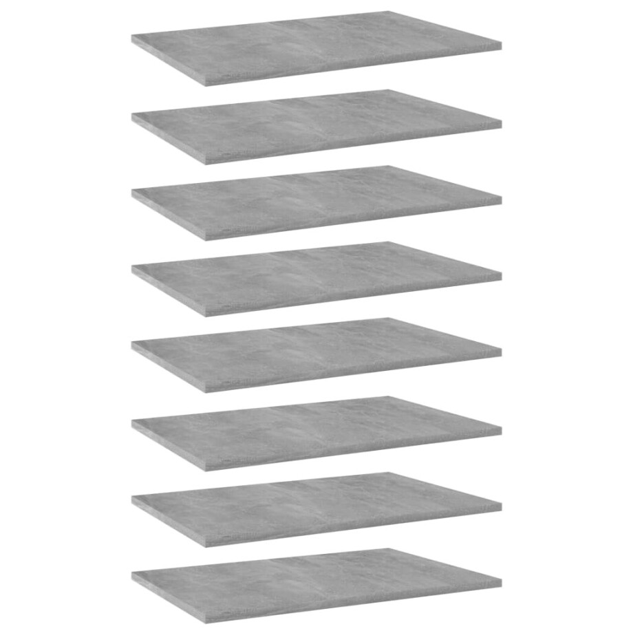 vidaXL Wandschappen 8 st 60x40x1,5 cm spaanplaat betongrijs vidaXL Wandschappen 8 st 60x40x1,5 cm spaanplaat betongrijs afbeelding 1
