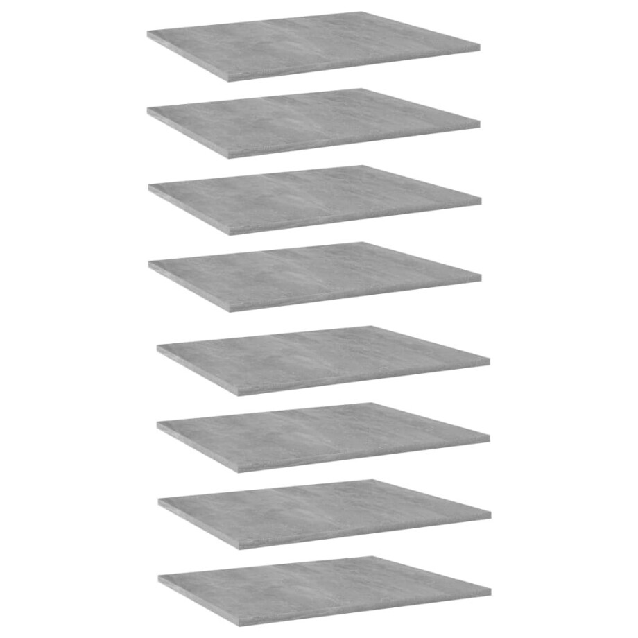 vidaXL Wandschappen 8 st 60x50x1,5 cm spaanplaat betongrijs vidaXL Wandschappen 8 st 60x50x1,5 cm spaanplaat betongrijs afbeelding 1