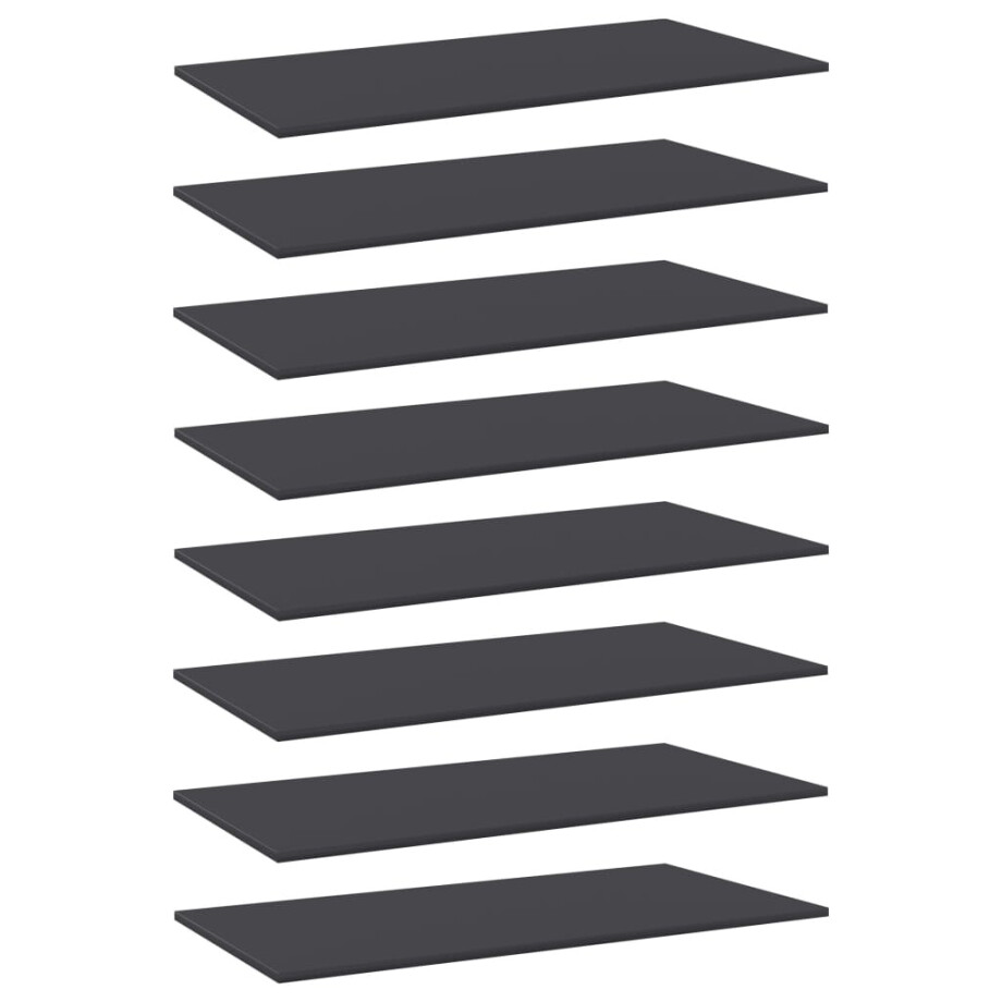 vidaXL Wandschappen 8 st 80x30x1,5 cm spaanplaat grijs vidaXL Wandschappen 8 st 80x30x1,5 cm spaanplaat grijs afbeelding 1