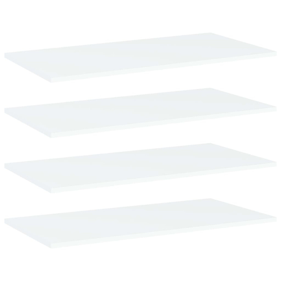 vidaXL Wandschappen 4 st 80x40x1,5 cm bewerkt hout wit afbeelding 1