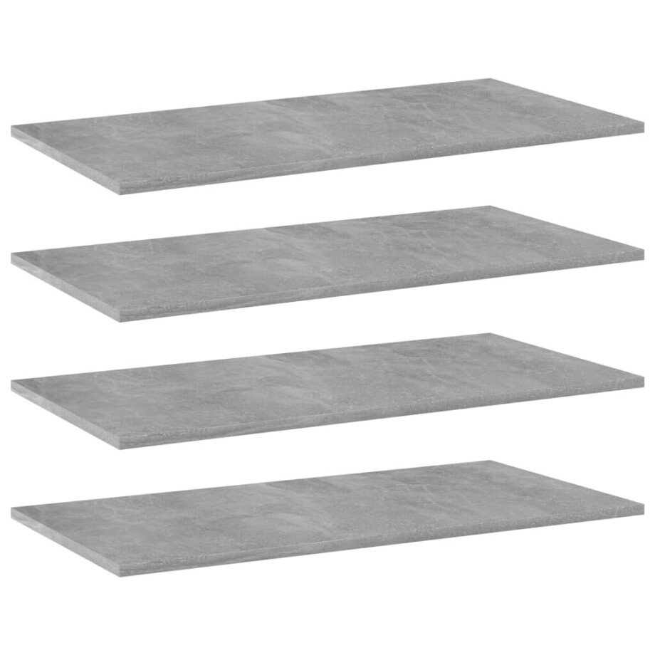 vidaXL Wandschappen 4 st 80x40x1,5 cm bewerkt hout betongrijs vidaXL Wandschappen 4 st 80x40x1,5 cm bewerkt hout betongrijs afbeelding 1