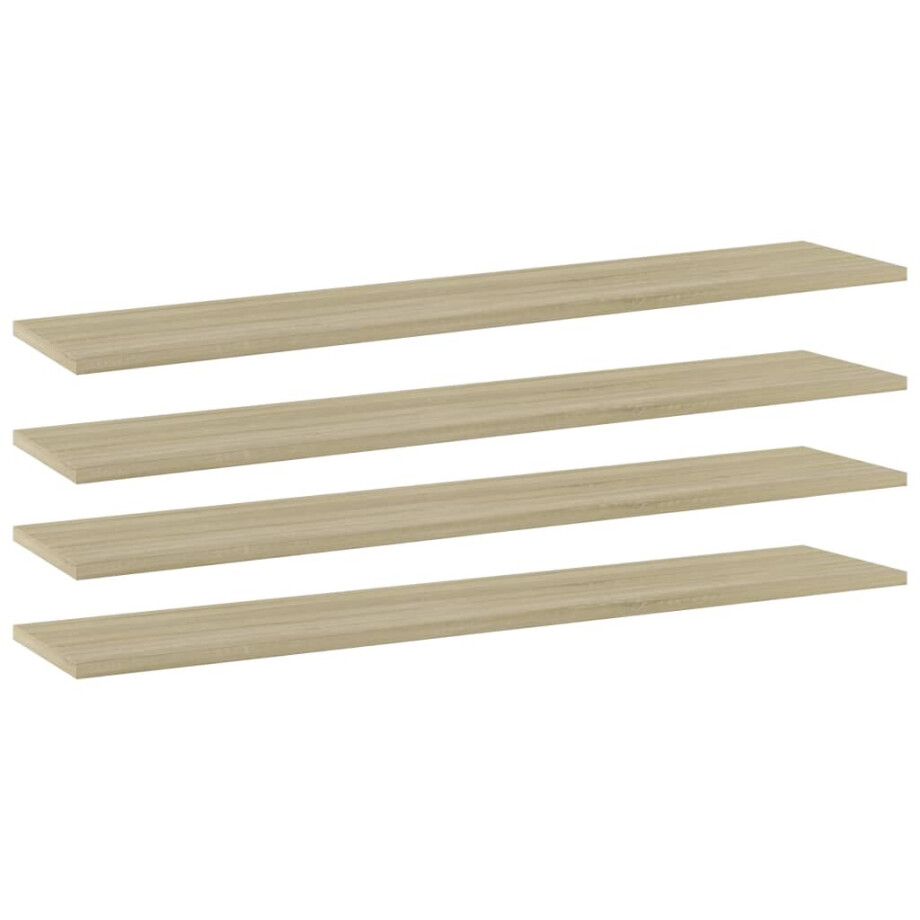 vidaXL Wandschappen 4 st 100x20x1,5 cm spaanplaat sonoma eikenkleurig vidaXL Wandschappen 4 st 100x20x1,5 cm spaanplaat sonoma eikenkleurig afbeelding 1