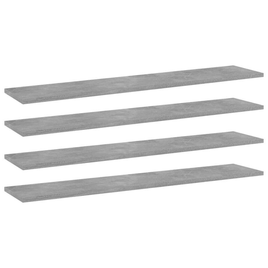 vidaXL Wandschappen 4 st 100x20x1,5 cm bewerkt hout betongrijs afbeelding 1