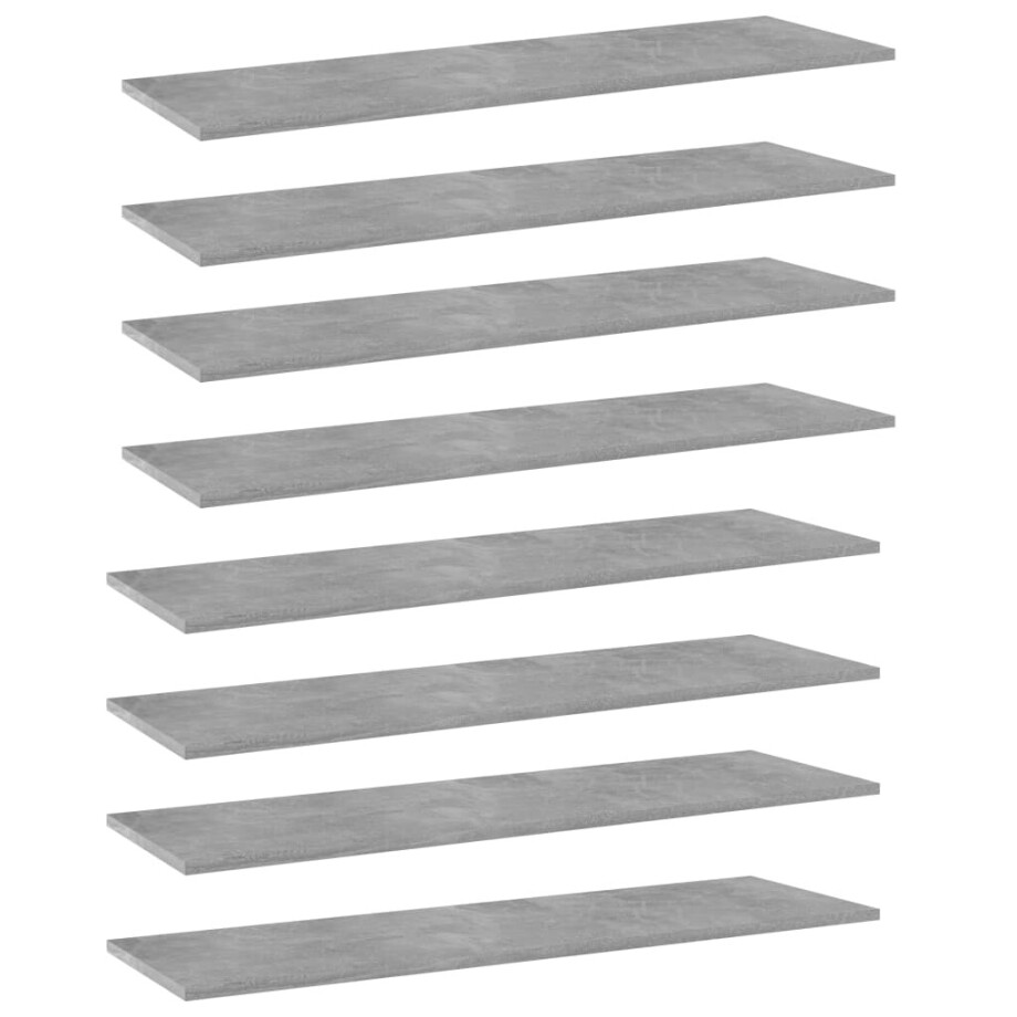 vidaXL Wandschappen 8 st 100x30x1,5 cm spaanplaat betongrijs vidaXL Wandschappen 8 st 100x30x1,5 cm spaanplaat betongrijs afbeelding 1