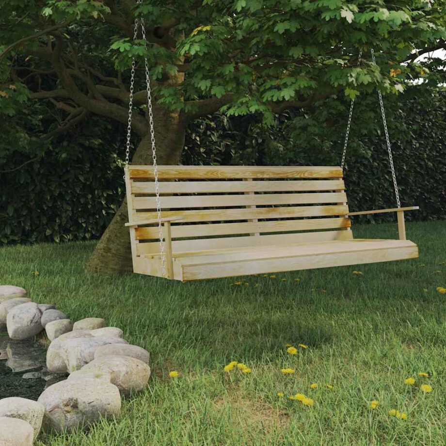 vidaXL Schommelbank 155x65x60 cm geïmpregneerd grenenhout afbeelding 1