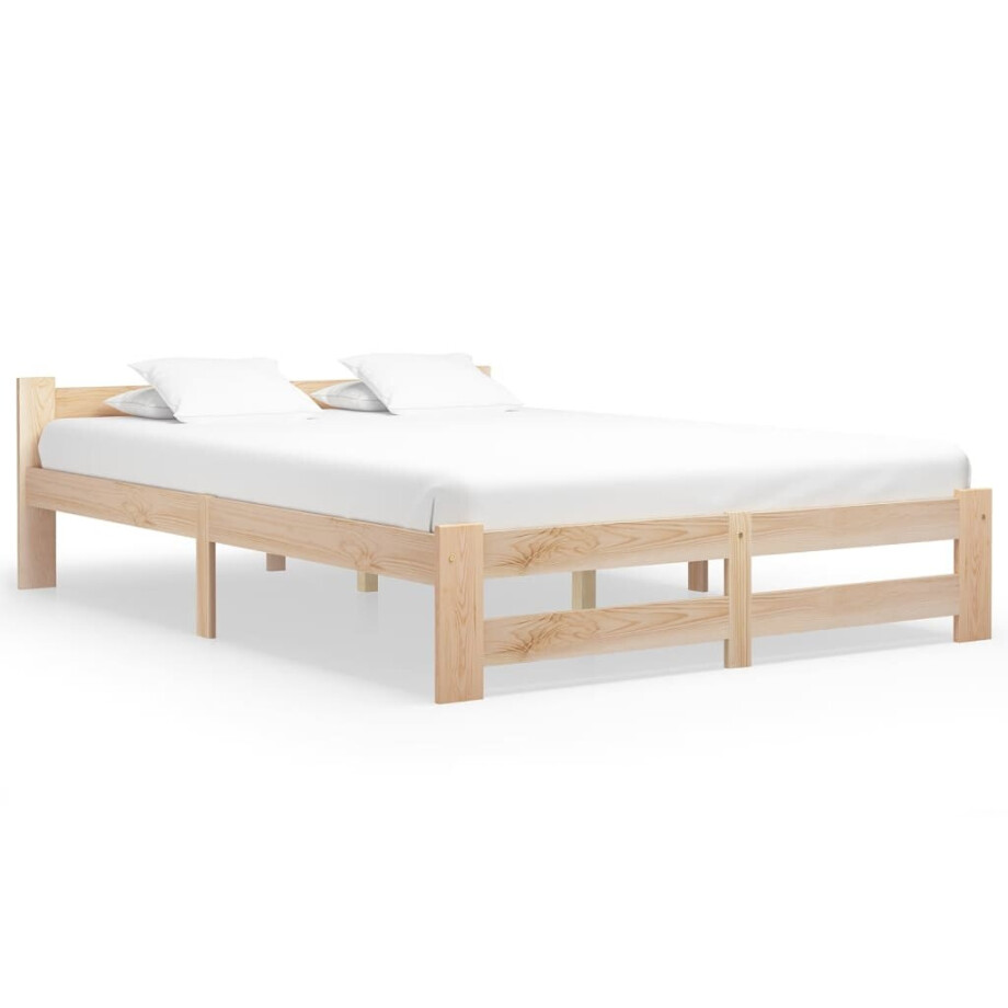 vidaXL Bedframe massief grenenhout 180x200 cm vidaXL Bedframe massief grenenhout 180x200 cm afbeelding 1
