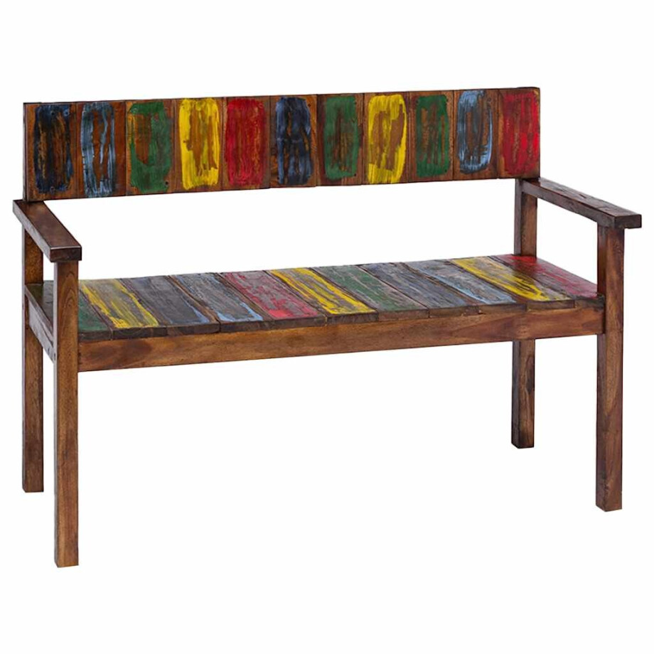 vidaXL Eetkamerstoelen 4 st massief gerecycled hout afbeelding 1