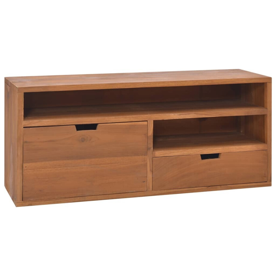 vidaXL Tv-meubel 90x30x40 cm massief teakhout afbeelding 1