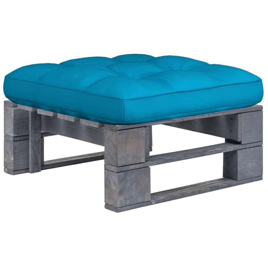 vidaXL Tuinhocker pallet geïmpregneerd grenenhout grijs afbeelding 1