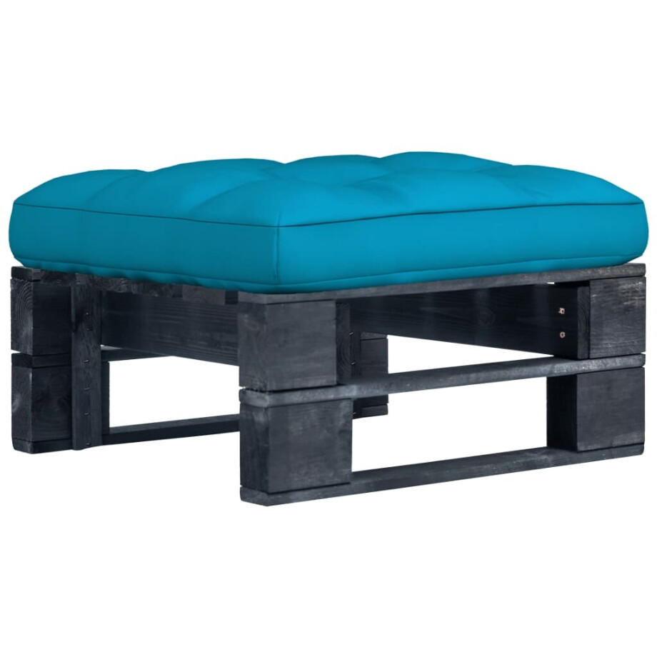 vidaXL Tuinhocker pallet zwart geïmpregneerd grenenhout vidaXL Tuinhocker pallet zwart geïmpregneerd grenenhout afbeelding 1
