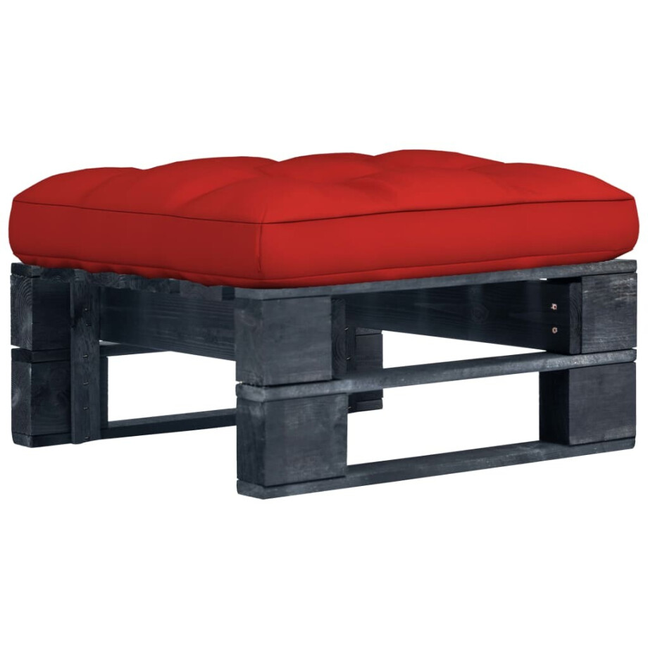 vidaXL Tuinhocker pallet zwart geïmpregneerd grenenhout vidaXL Tuinhocker pallet zwart geïmpregneerd grenenhout afbeelding 1