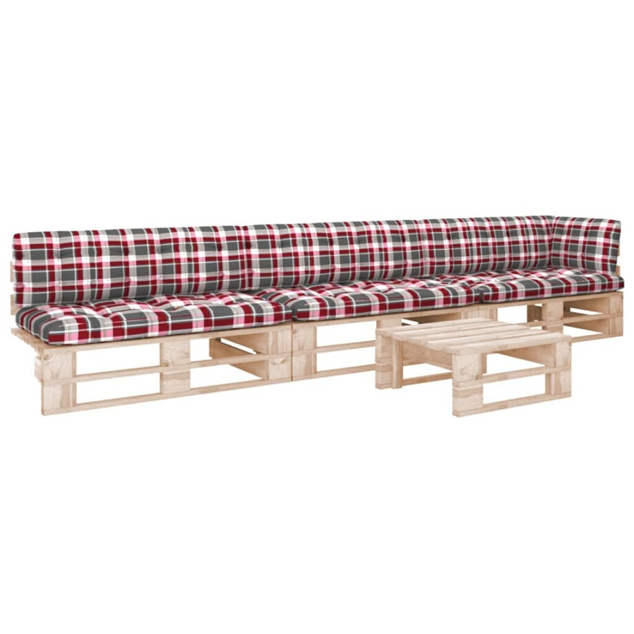 vidaXL 4-delige Loungeset pallet met kussens geïmpregneerd grenenhout afbeelding 1