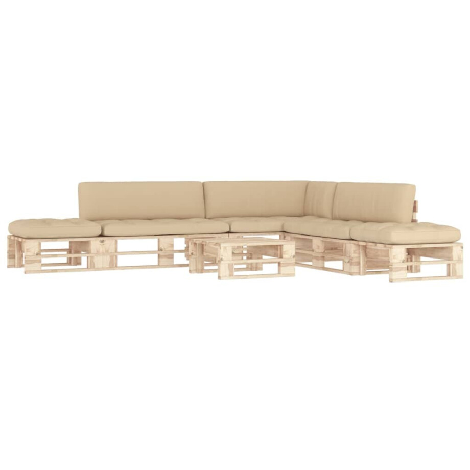 vidaXL 6-delige Loungeset pallet met kussens geïmpregneerd grenenhout vidaXL 6-delige Loungeset pallet met kussens geïmpregneerd grenenhout afbeelding 1