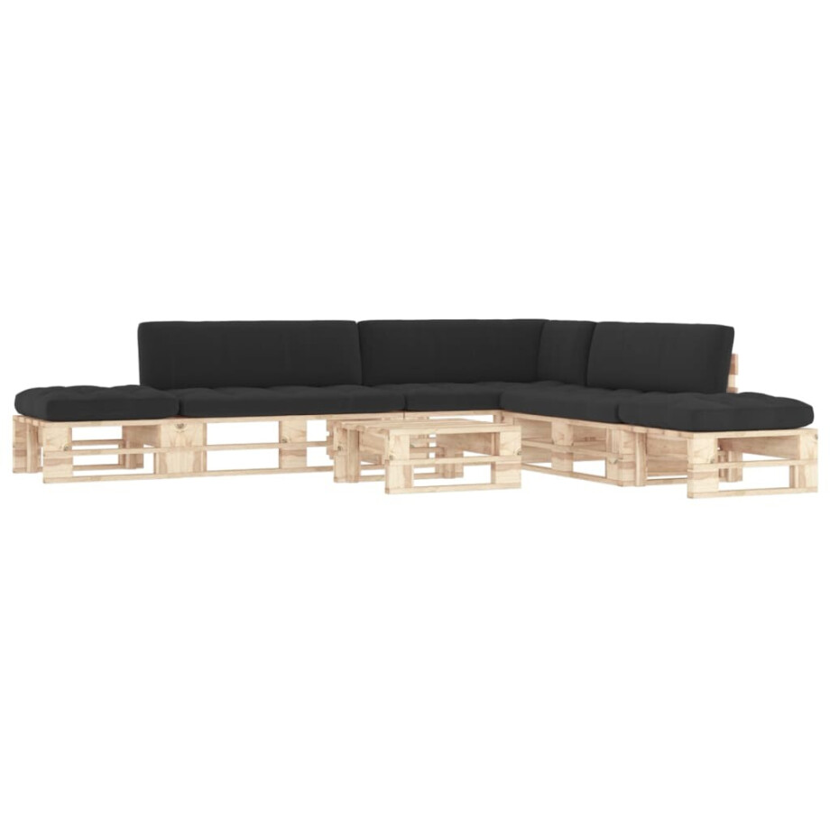 vidaXL 6-delige Loungeset pallet met kussens geïmpregneerd grenenhout vidaXL 6-delige Loungeset pallet met kussens geïmpregneerd grenenhout afbeelding 1