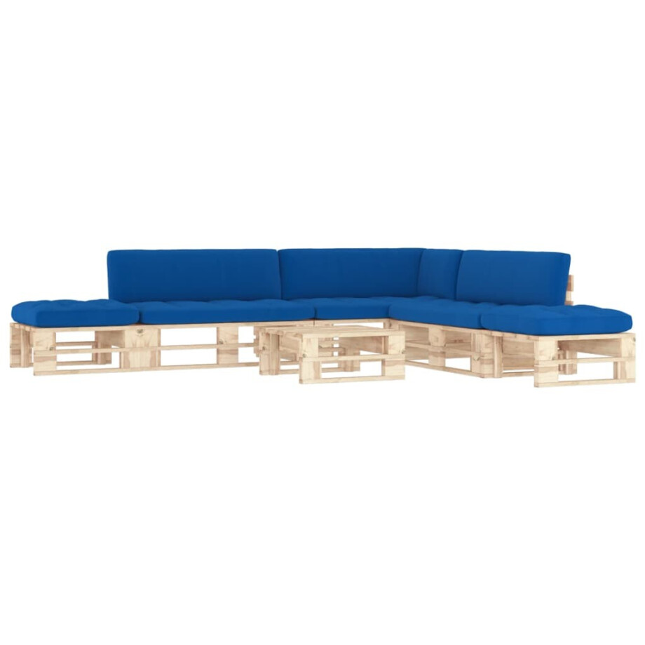 vidaXL 6-delige Loungeset pallet met kussens geïmpregneerd grenenhout afbeelding 1