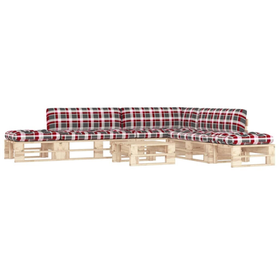 vidaXL 6-delige Loungeset pallet met kussens geïmpregneerd grenenhout vidaXL 6-delige Loungeset pallet met kussens geïmpregneerd grenenhout afbeelding 1