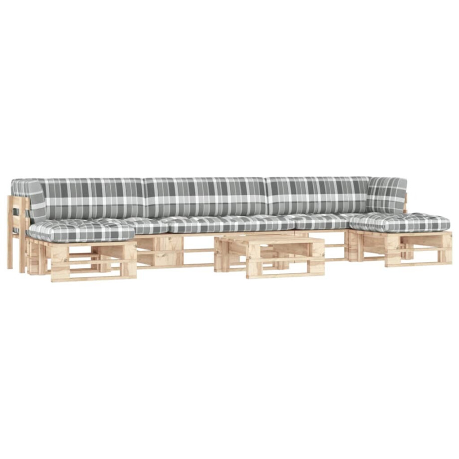 vidaXL 6-delige Loungeset pallet met kussens geïmpregneerd grenenhout vidaXL 6-delige Loungeset pallet met kussens geïmpregneerd grenenhout afbeelding 1
