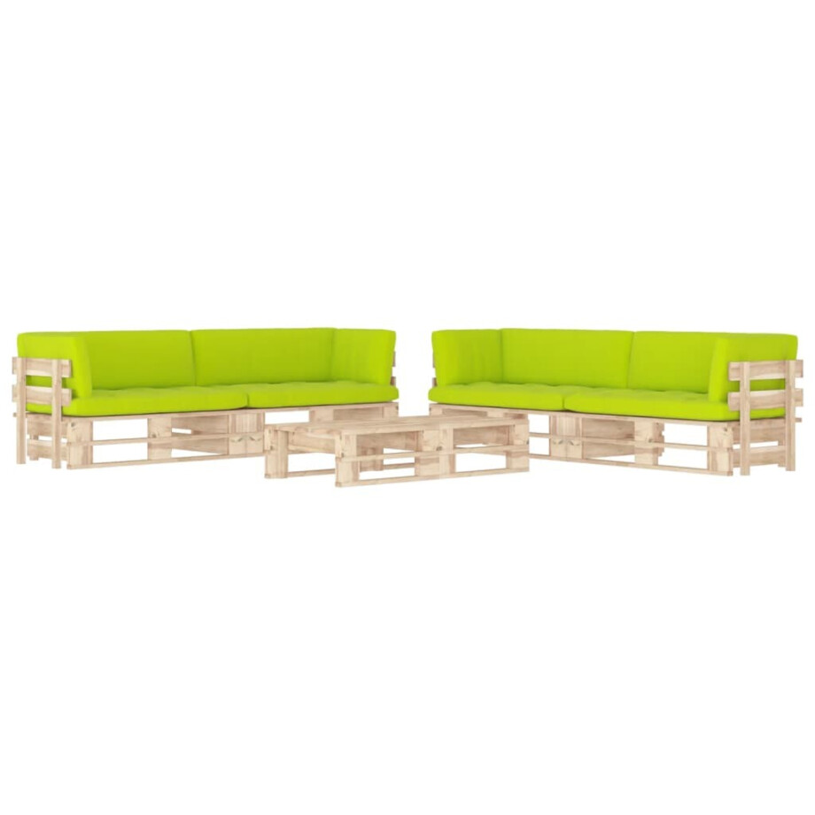 vidaXL 6-delige Loungeset pallet met kussens geïmpregneerd grenenhout vidaXL 6-delige Loungeset pallet met kussens geïmpregneerd grenenhout afbeelding 1
