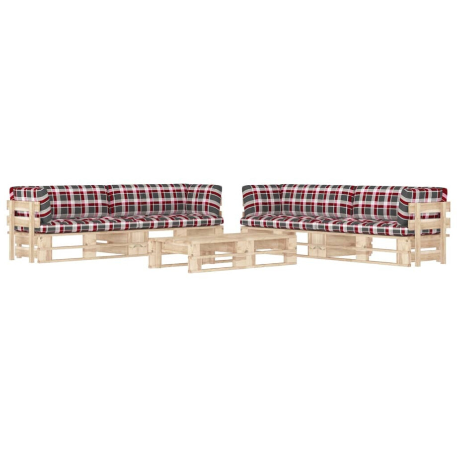 vidaXL 6-delige Loungeset pallet met kussens geïmpregneerd grenenhout vidaXL 6-delige Loungeset pallet met kussens geïmpregneerd grenenhout afbeelding 1