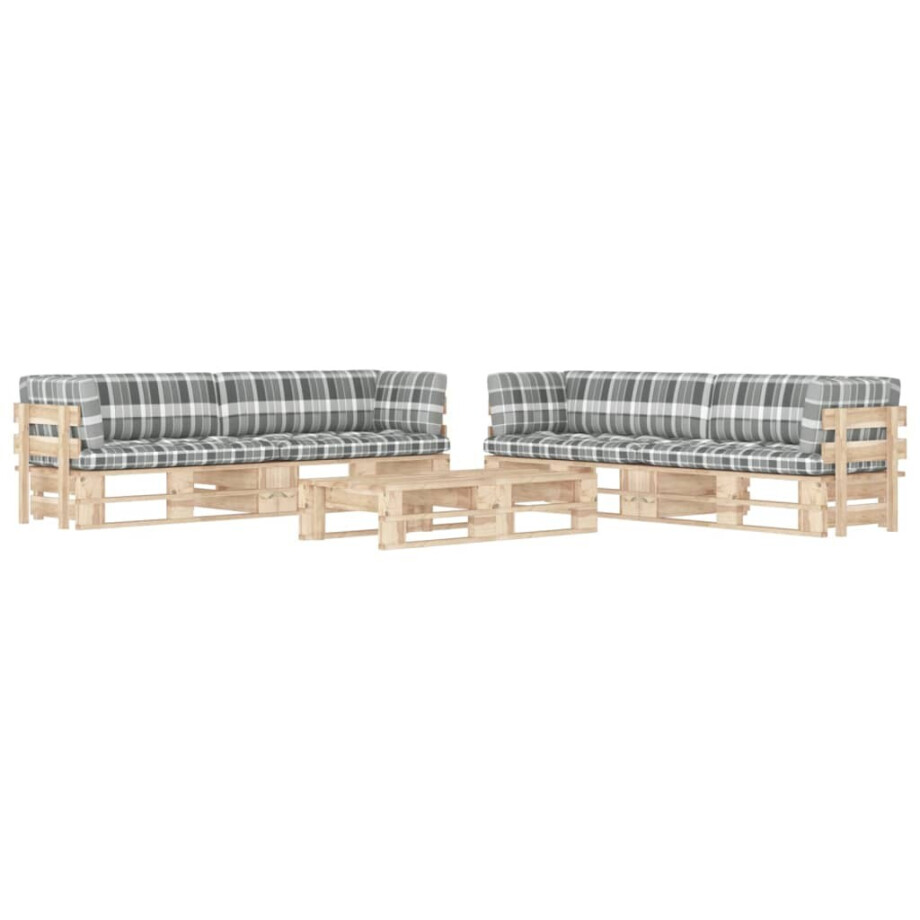 vidaXL 6-delige Loungeset pallet met kussens geïmpregneerd grenenhout vidaXL 6-delige Loungeset pallet met kussens geïmpregneerd grenenhout afbeelding 1