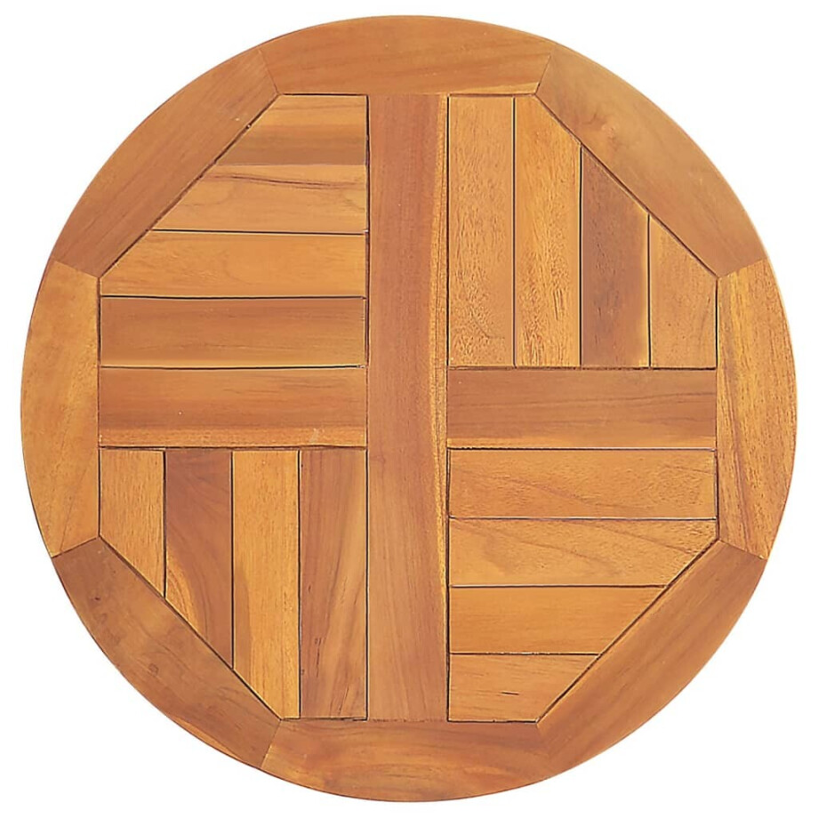 vidaXL Tafelblad rond 2,5 cm 50 cm massief teakhout vidaXL Tafelblad rond 2,5 cm 50 cm massief teakhout afbeelding 1