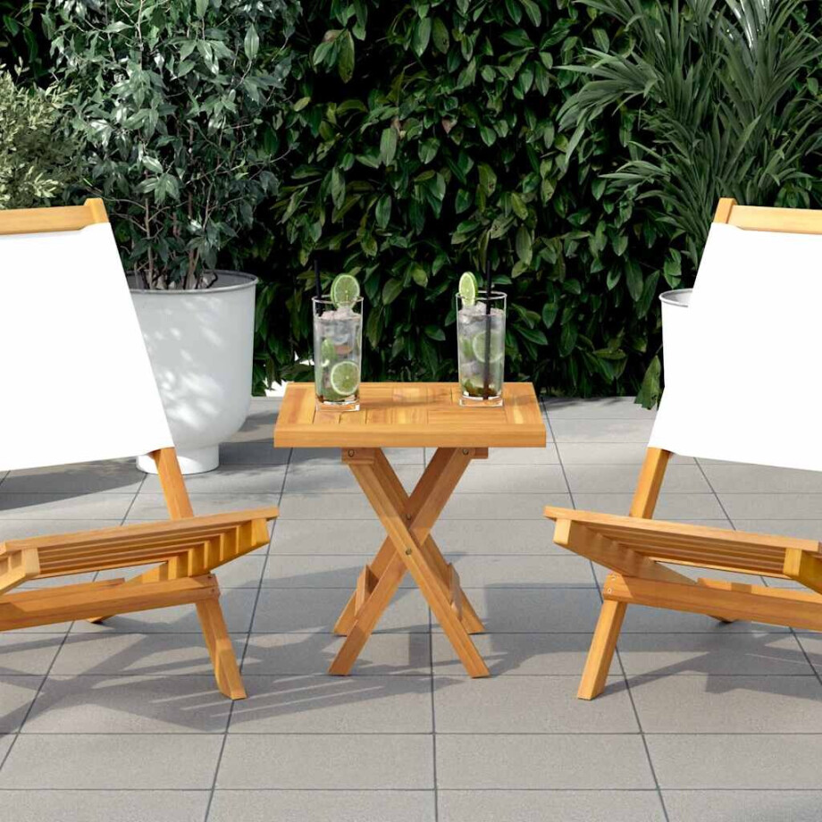 vidaXL Tafelblad vierkant 40x40x2,5 cm massief teakhout afbeelding 1