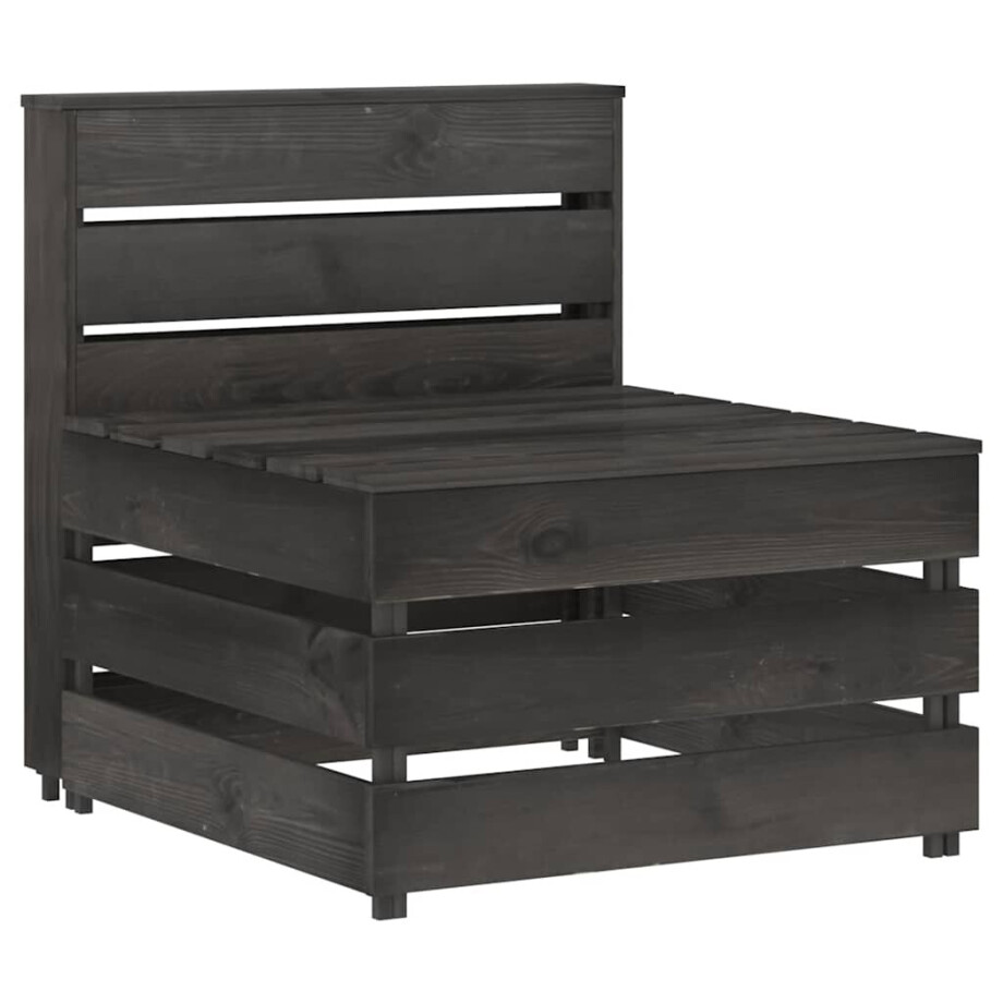 vidaXL Tuinmiddenbank pallet geïmpregneerd grenenhout grijs vidaXL Tuinmiddenbank pallet geïmpregneerd grenenhout grijs afbeelding 1
