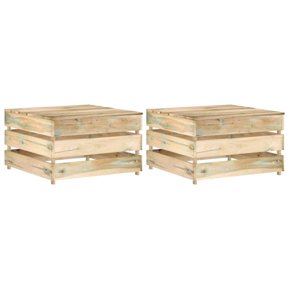 vidaXL Tuintafels 2 st pallet geïmpregneerd grenenhout afbeelding 1