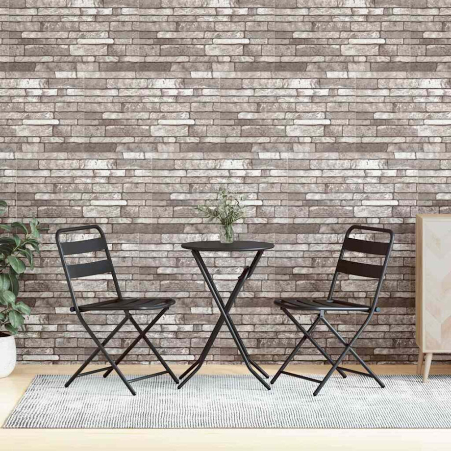 vidaXL 11 st Wandpanelen 3D donkergrijze baksteen EPS afbeelding 1