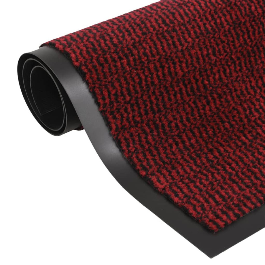 vidaXL Deurmat getuft 60x180 cm rood afbeelding 1