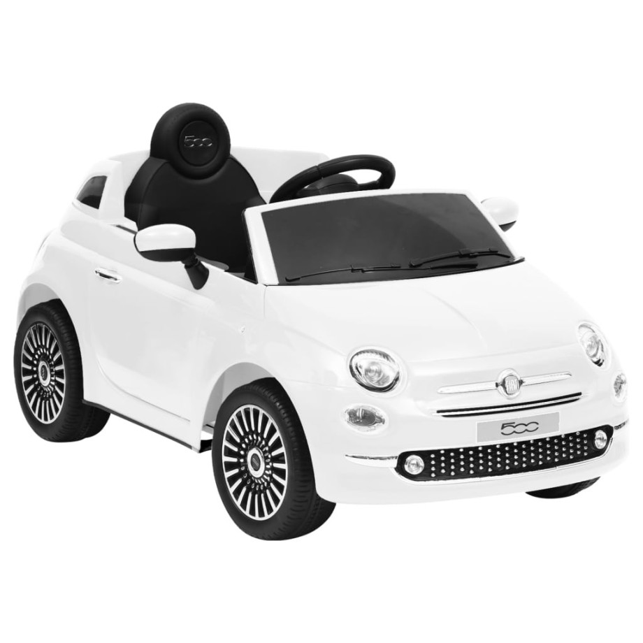 vidaXL Kinderauto Fiat 500 elektrisch wit afbeelding 1