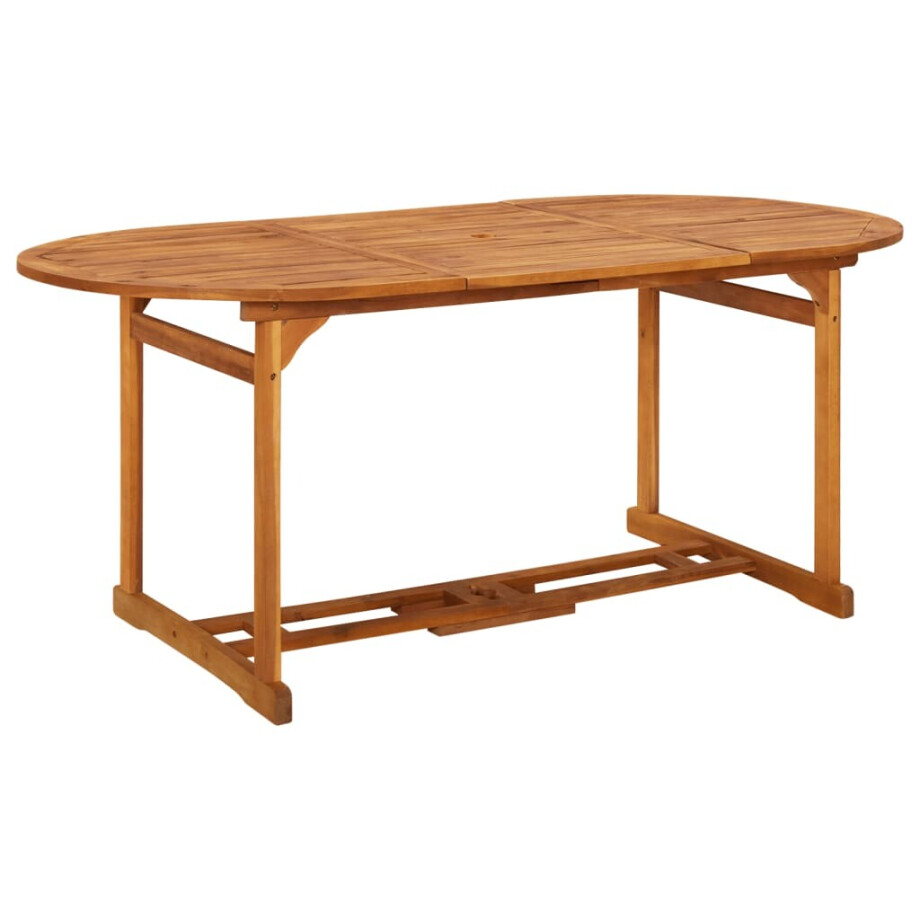 vidaXL Tuintafel 180x90x75 cm massief acaciahout afbeelding 1