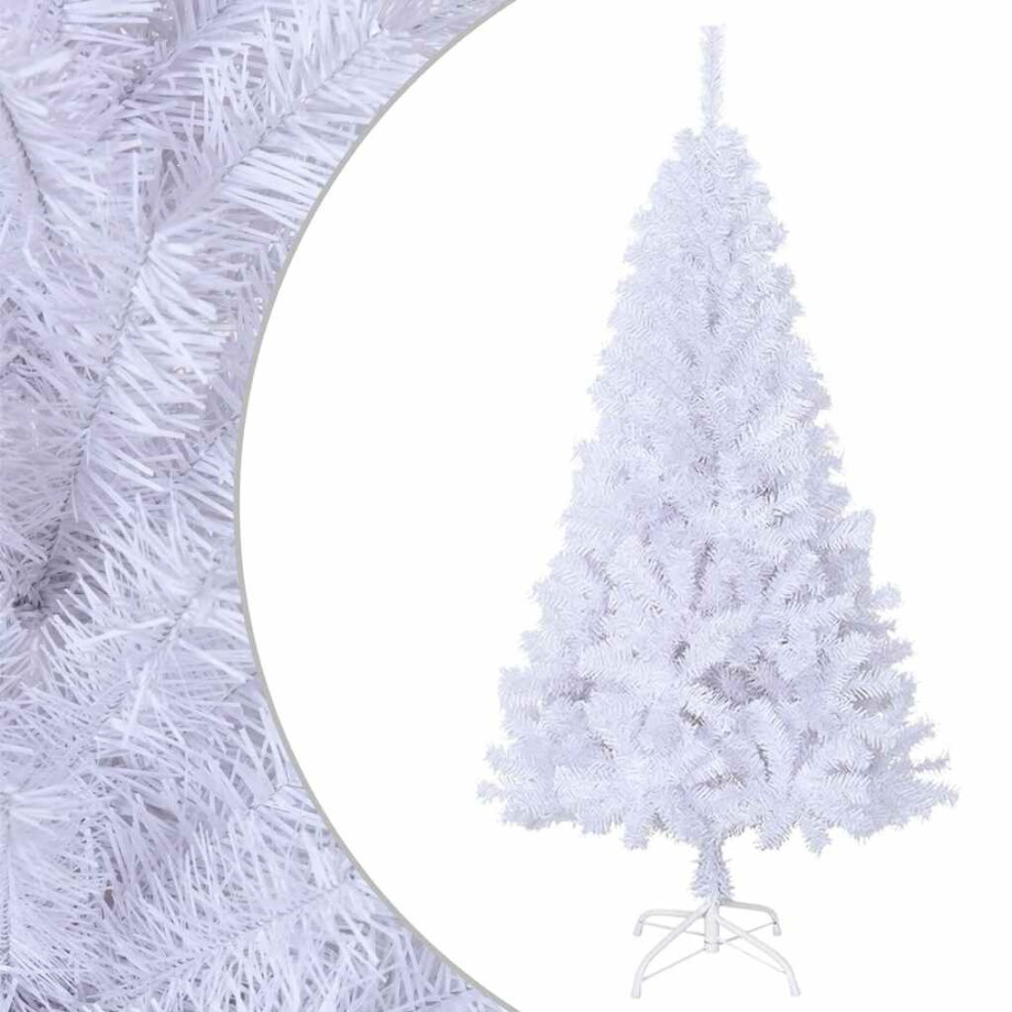 vidaXL Kunstkerstboom met dikke takken 120 cm PVC wit afbeelding 1