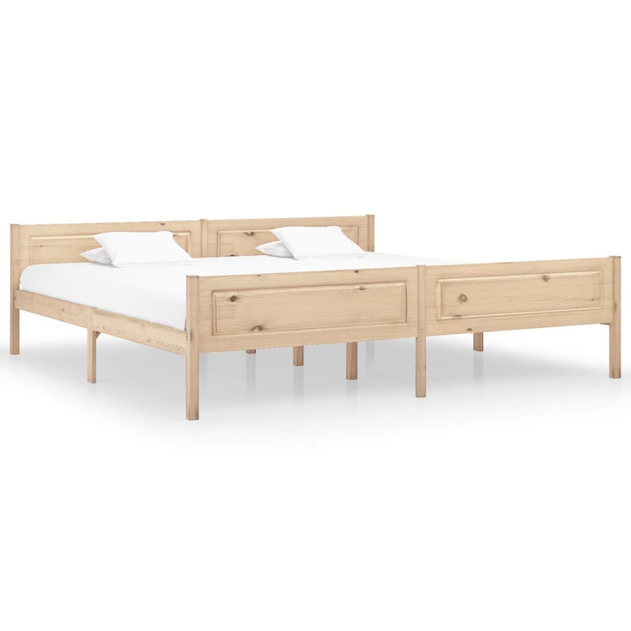 vidaXL Bedframe massief grenenhout 200x200 cm afbeelding 1