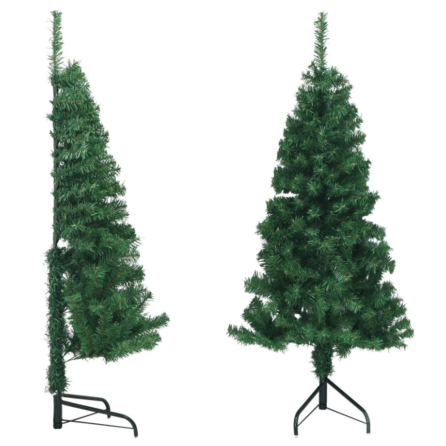 vidaXL Kunstkerstboom hoek 120 cm PVC groen afbeelding 1