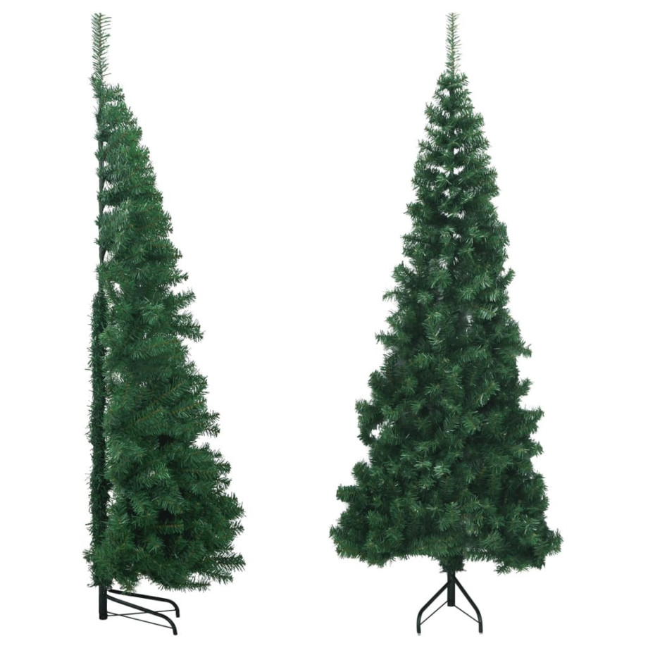 vidaXL Kunstkerstboom hoek 180 cm PVC groen afbeelding 1