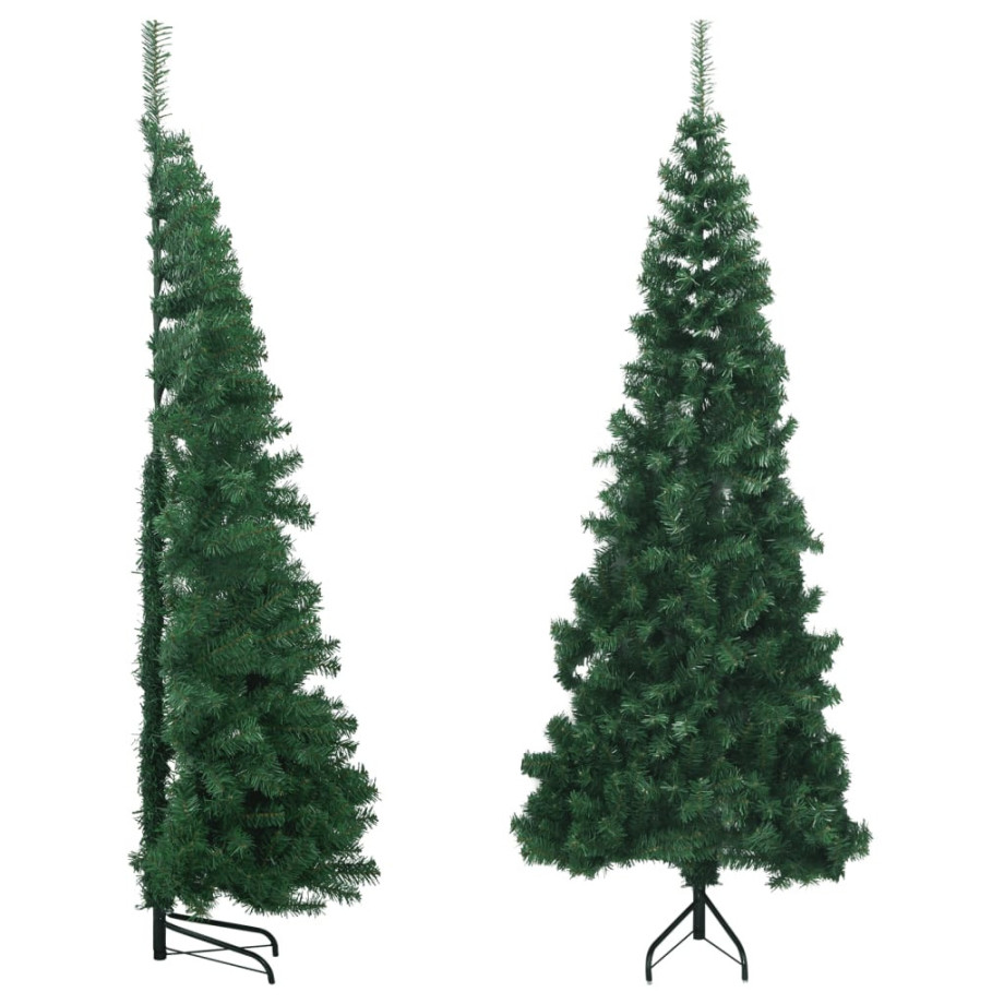 vidaXL Kunstkerstboom hoek 210 cm PVC groen afbeelding 1