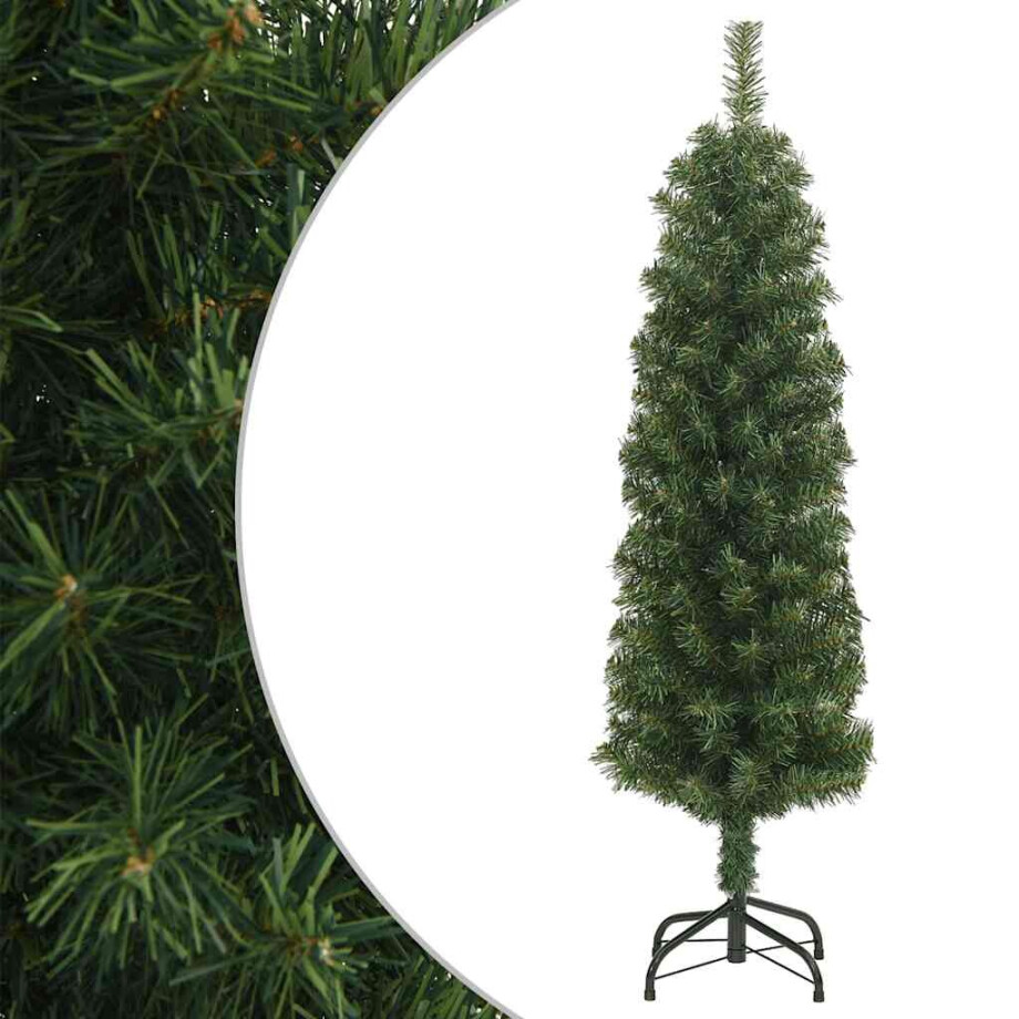 vidaXL Kunstkerstboom met standaard smal 120 cm PVC groen vidaXL Kunstkerstboom met standaard smal 120 cm PVC groen afbeelding 1