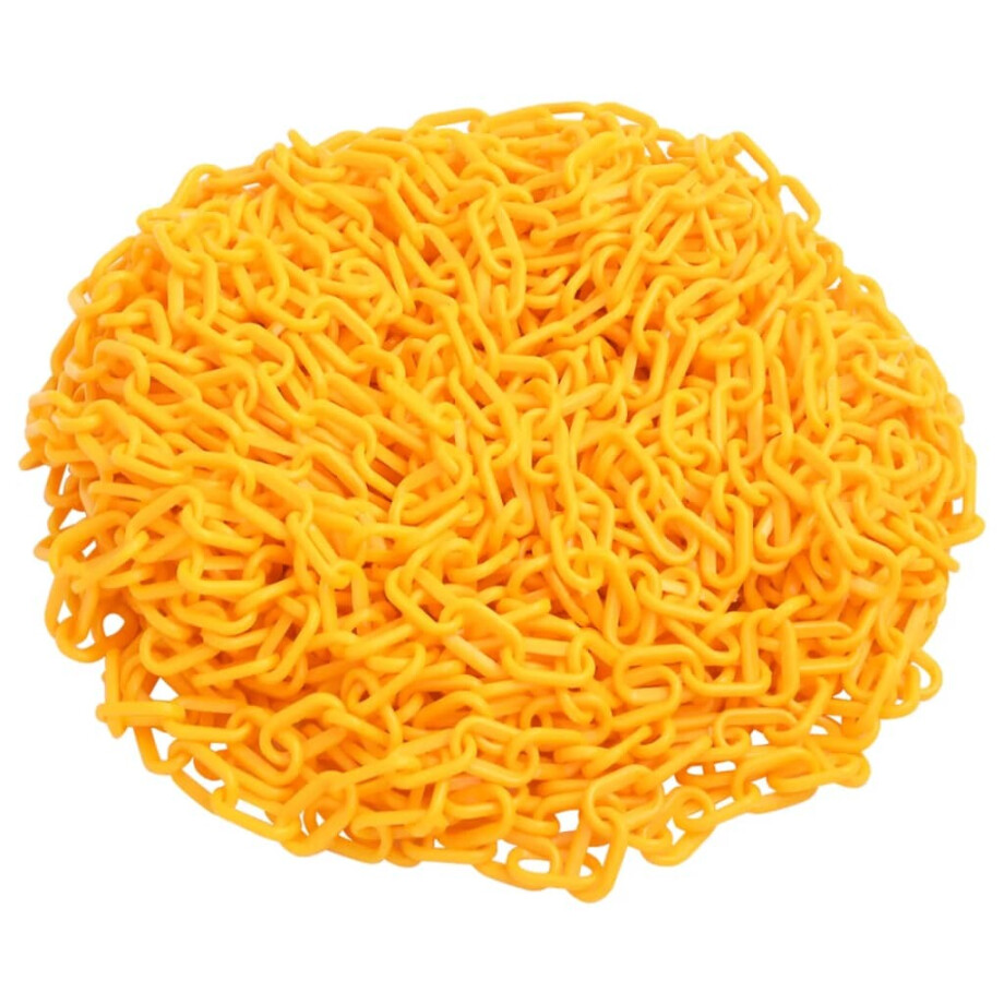 vidaXL Veiligheidsketting Ø 8 mm 100 m kunststof geel afbeelding 1