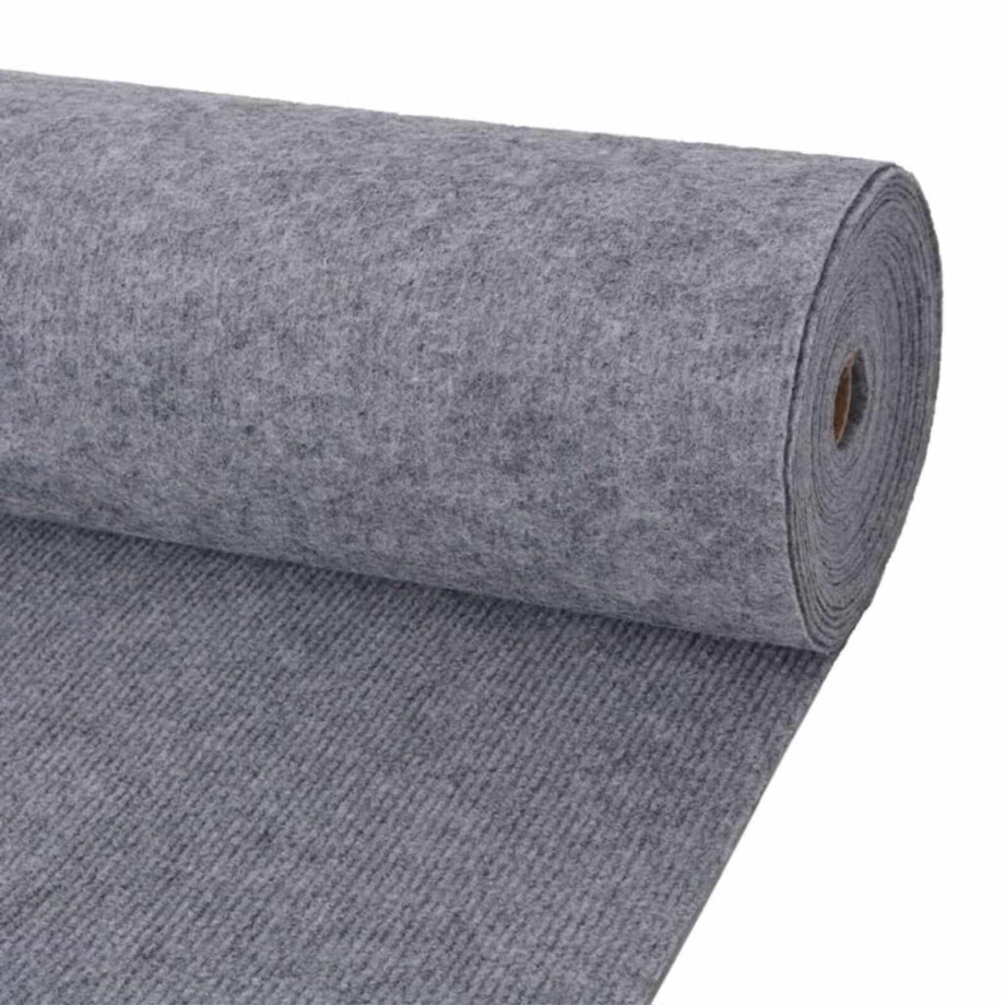 vidaXL Tapijt Grijs 1,2 x 20 m Polyester vidaXL Tapijt Grijs 1,2 x 20 m Polyester afbeelding 1