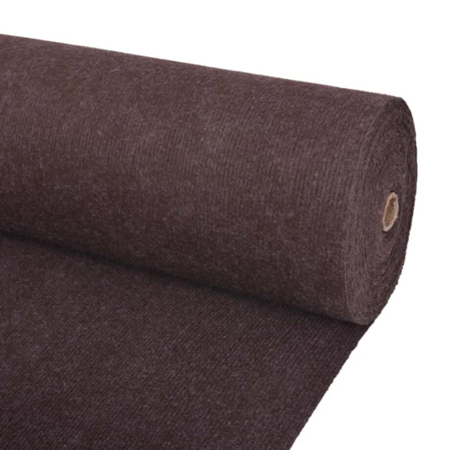 vidaXL Tapijt Bruin 1,2 x 10 m Polyester vidaXL Tapijt Bruin 1,2 x 10 m Polyester afbeelding 1