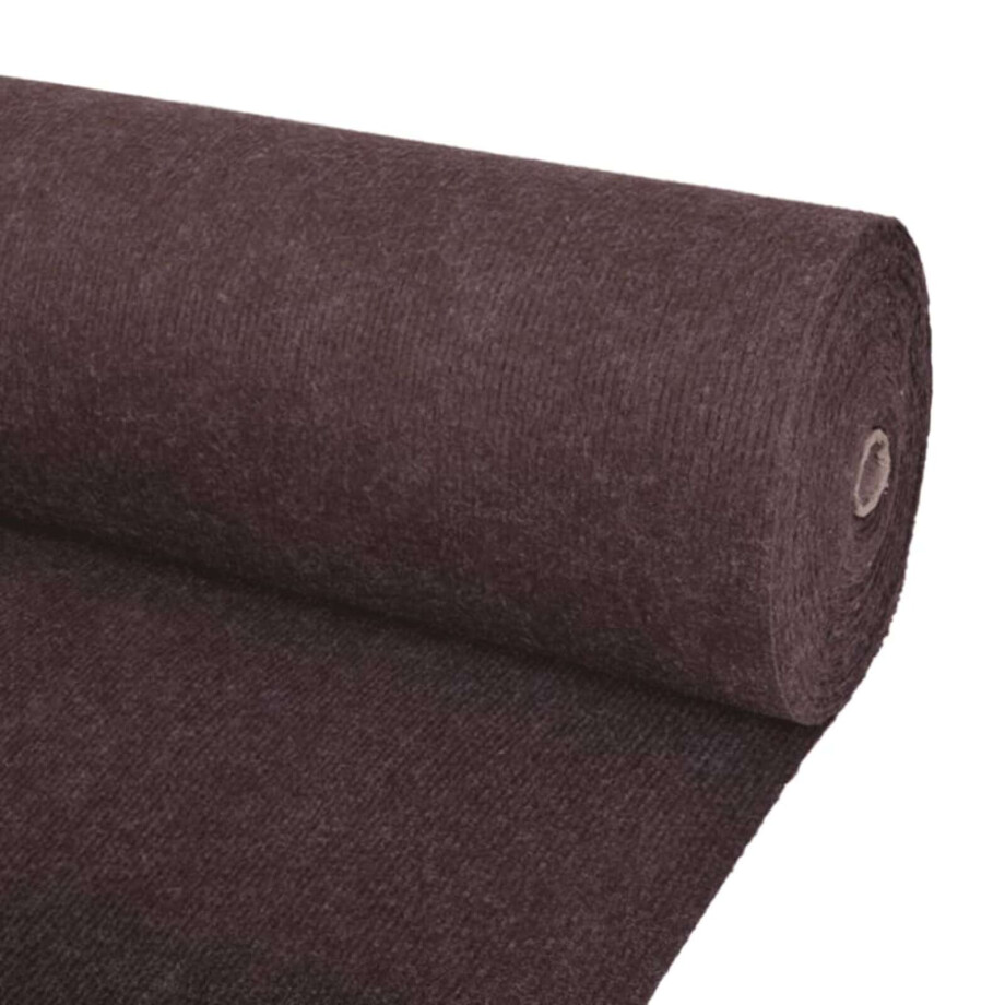 vidaXL Tapijt Bruin 1,2 x 15 m Polyester vidaXL Tapijt Bruin 1,2 x 15 m Polyester afbeelding 1